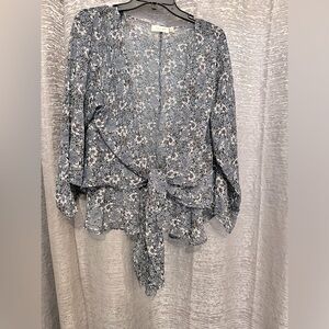 RD Style Scarf Tie Front Top